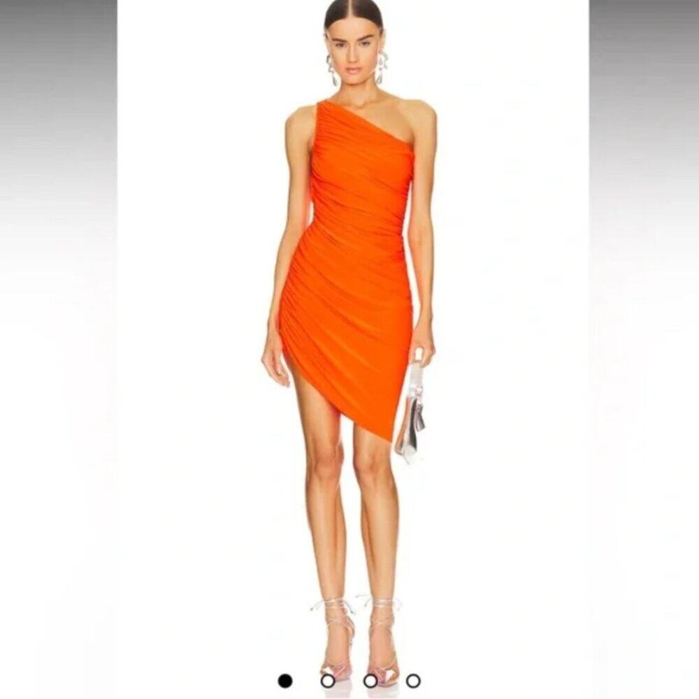 NWT Norma Kamali Diana Mini Dress, Orange, size M/38